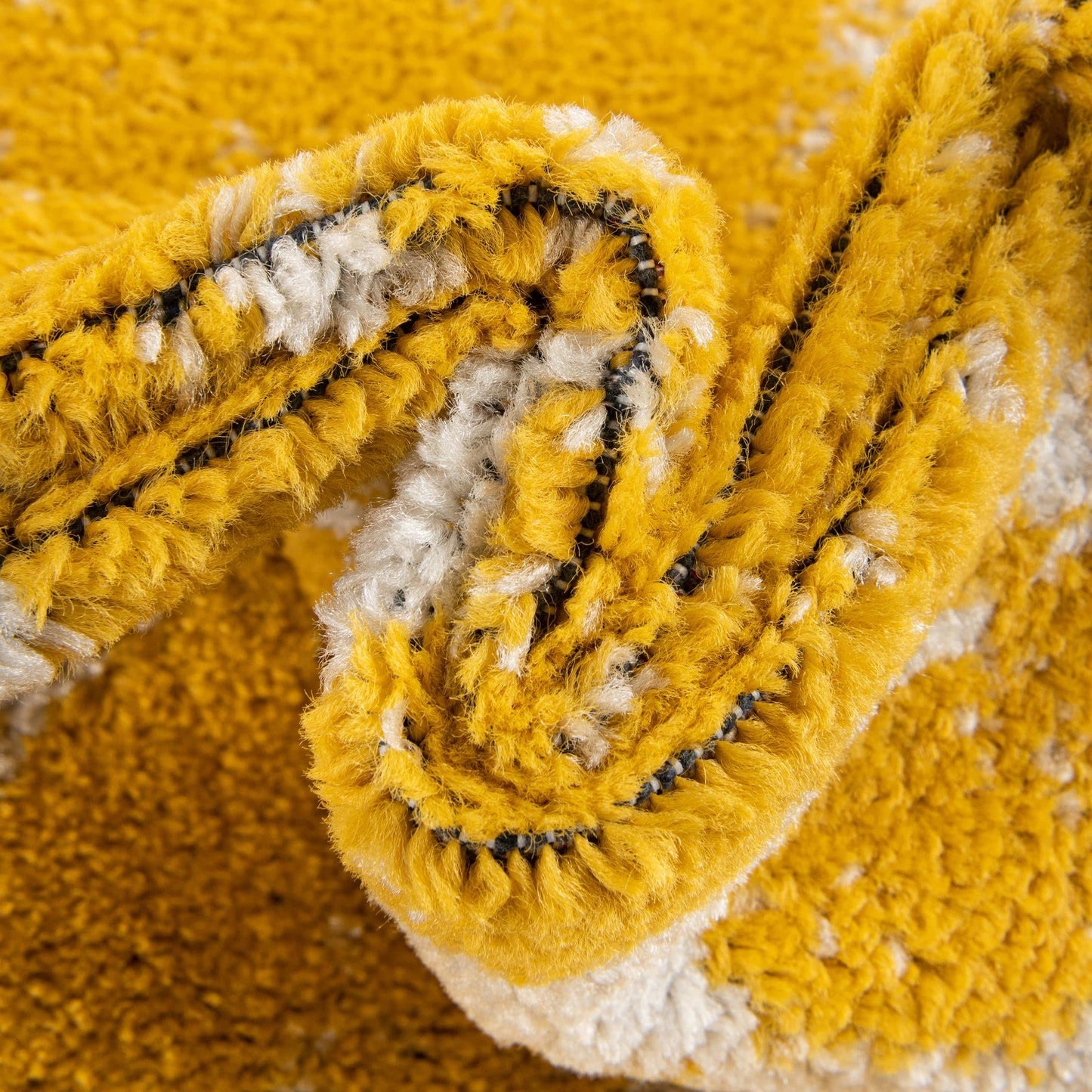 Unique Loom Lennon Collection Area Rug - Zal (9' 10" x 13' 1" Rectangle, Yellow/ Ivory)