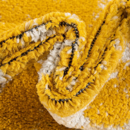 Unique Loom Lennon Collection Area Rug - Zal (9' 10" x 13' 1" Rectangle, Yellow/ Ivory)