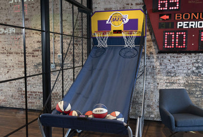 Pop-A-Shot - Home Dual Shot with Los Angeles Lakers NBA Graphics l Sensor Scoring l 16 Game Modes l 7 Balls l Foldable Storage l for All NBA Fans