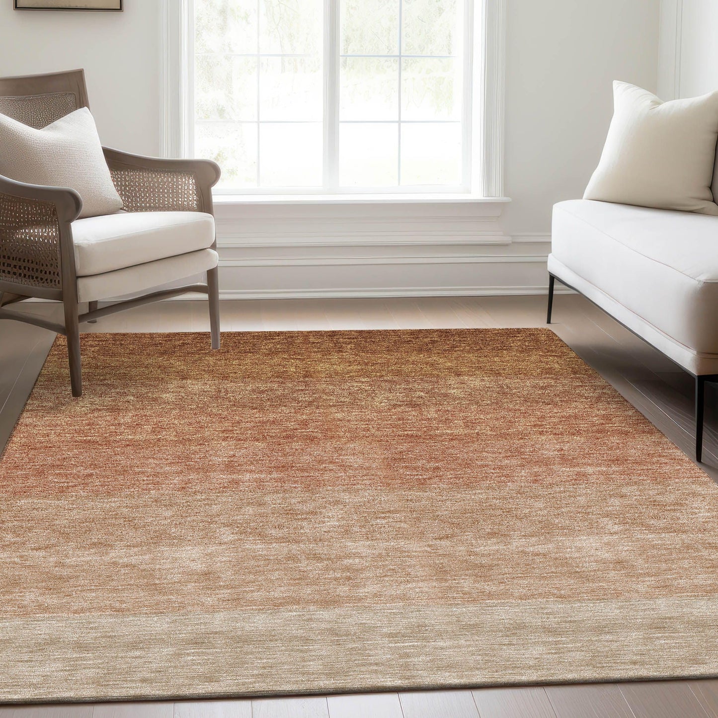 Addison Rugs Mayfield AMF928 Paprika 9' x 12' Indoor Premium Machine Washable Runner Rug, Silky Soft, Easy Clean, Non Shedding, Bedroom, Living Room, Dining Room, Kitchen, Patio Rug
