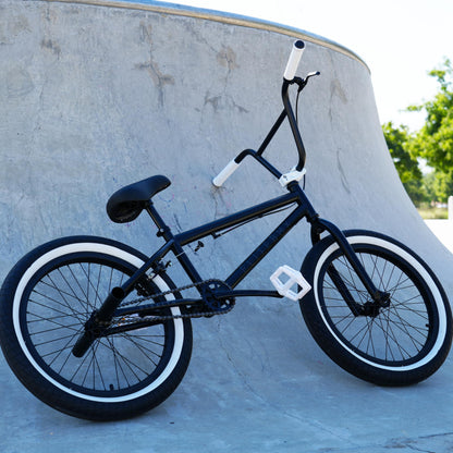 Elite BMX Freestyle Bike, Durable Steel Frame, Available in 16", 18", and 20" Sizes. New Sizes 26" and 29" BMX Bicycles. (Black White, 20")