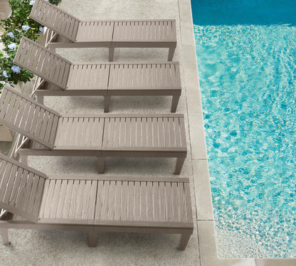Nestl Sun Tanning Chair - Sand Beige Chaise Lounge Chair Outdoor, Lightweight Pool Lounge Chairs Set of 12, Adjustable 5-Position Reclining Lawn Chair, Waterproof Beach Outdoor Lounge Chairs