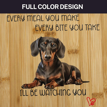 Dachshund Cutting Board and Stickers - Unique Gifts for Dachshund Lovers by Leann Michael