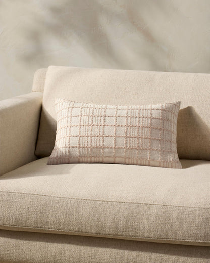 Loloi Magnolia Home by Joanna Gaines Liv Collection PMH0064 Beige 13'' x 21'' Cover w/Down Pillow