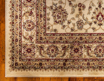 Unique Loom Voyage Collection Traditional Oriental Classic Intricate Design Area Rug (8' 0 x 10' 0 Rectangular, Ivory/Gold)