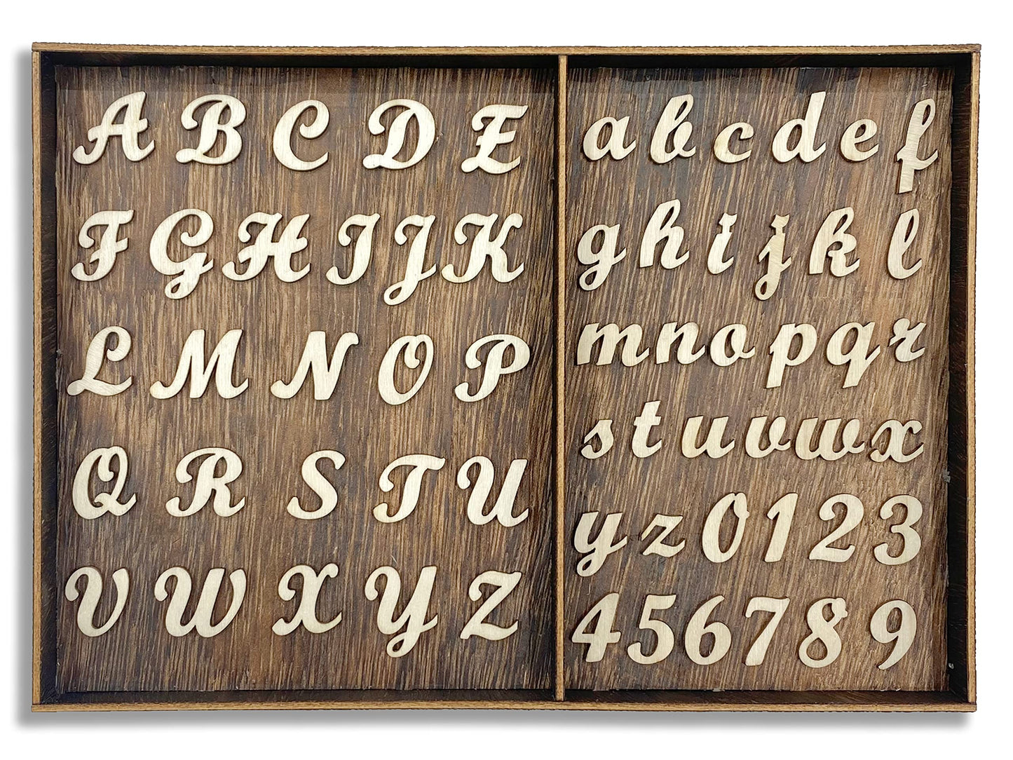 552 Pieces 0.75 Inch Mini Unfinished Wooden Letters Uppercase & Lowercase Unpainted Wooden Numbers Blank Wood Letters Storage for Scrapbooking Crafts