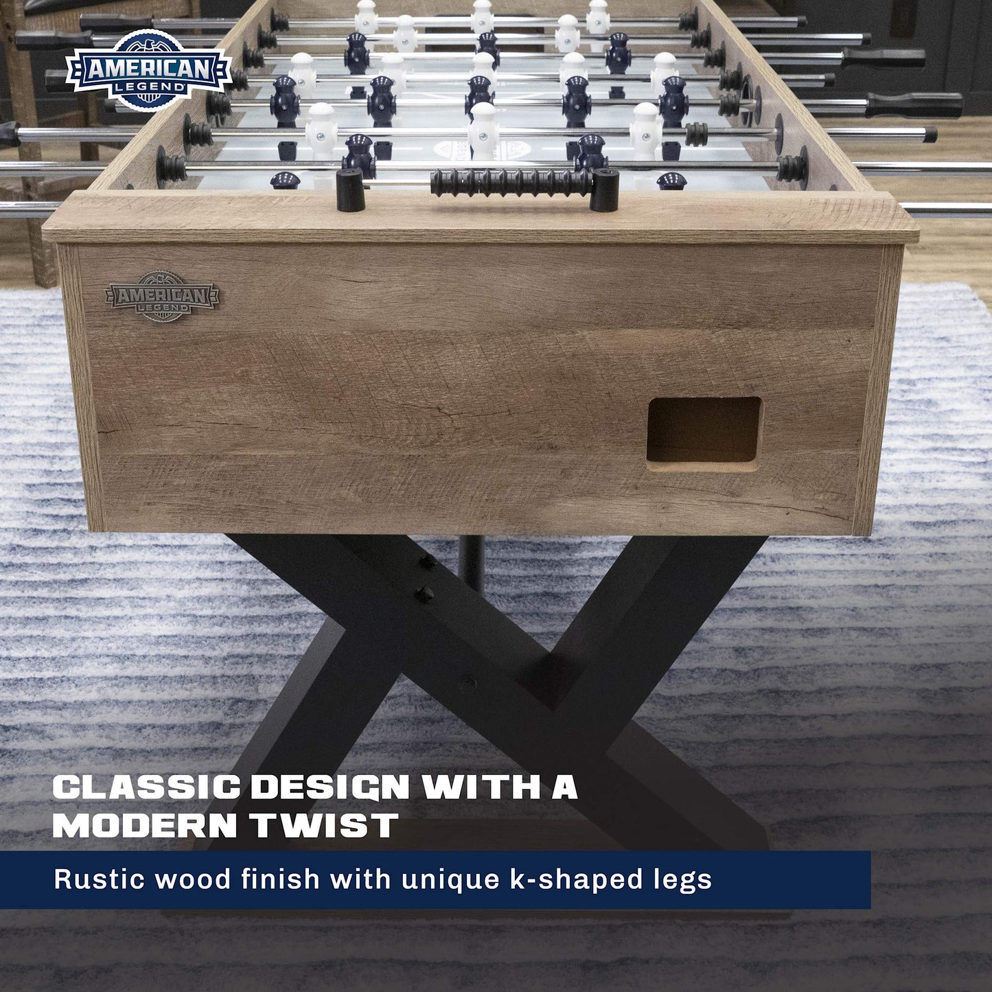 American Legend 54" Kirkwood Foosball Table, Grey