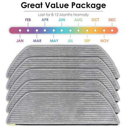 (5 Pack) Replacement Mop Pads for Shark AV2800ZE, RV2820YE, RV2820ZE, AV2820S, AV2820AE, RV2800AE, RV2800S, RV2800YE, RV2800ZEUS, AV2810ZE, AV2810YS, RV2810YS, UR2850YS, UR2850YEUS, UR2860YS