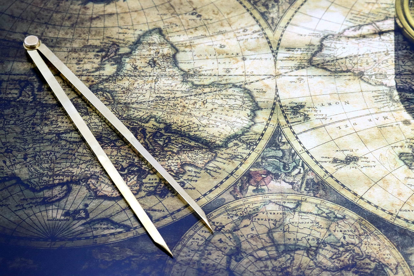 Liquidraw Solid Brass Navigation Divider 8" (20cm) | Single Handed Marine Nautical Plotting Tool | Professional Navigational Instrument for Drafting, Maritime Measurement & Technical Drawing