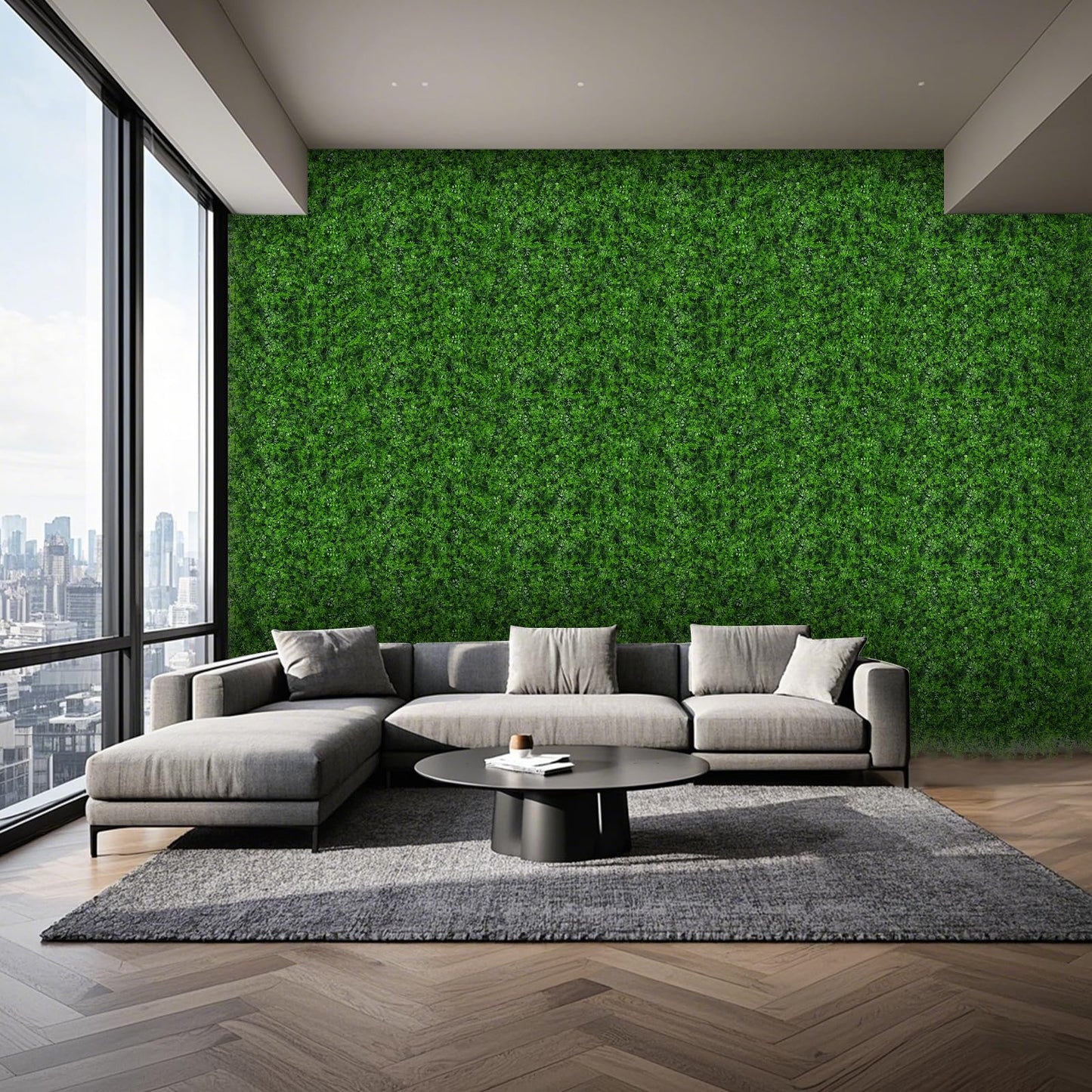 Yangrass Grass Wall Panels, 40"x120" (33.33 sqft) Artificial Boxwood Hedge Roll Privacy Screen, Green Wall Decor with UV Protection, Greenery Backdrop for Garden Indoor Outdoor Decor