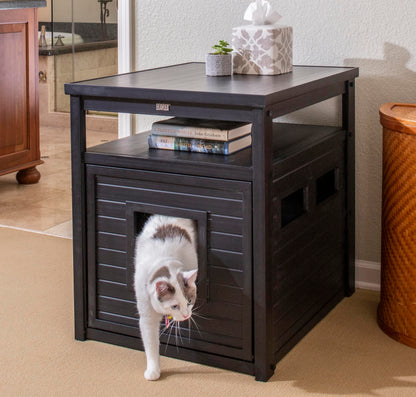 New Age Pet ECOFLEX Jumbo Litter Box Cover End Table - Espresso (EHLB802-02)