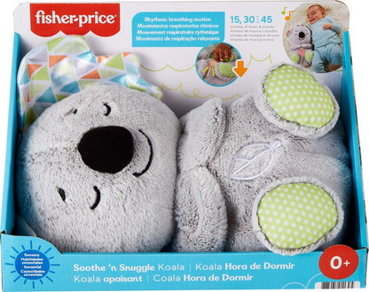 FISHER-PRICE BABY Toy Soothe 'n Snuggle Koala Plush Sound Machine with Customizable Music Lights & Breathing Motion for Newborns 0+ Months
