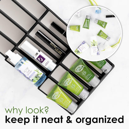 Spice Drawer Organizer - 3 Tier Kitchen Spice Rack Organizer for Drawer, Non-Skid Storage Tray