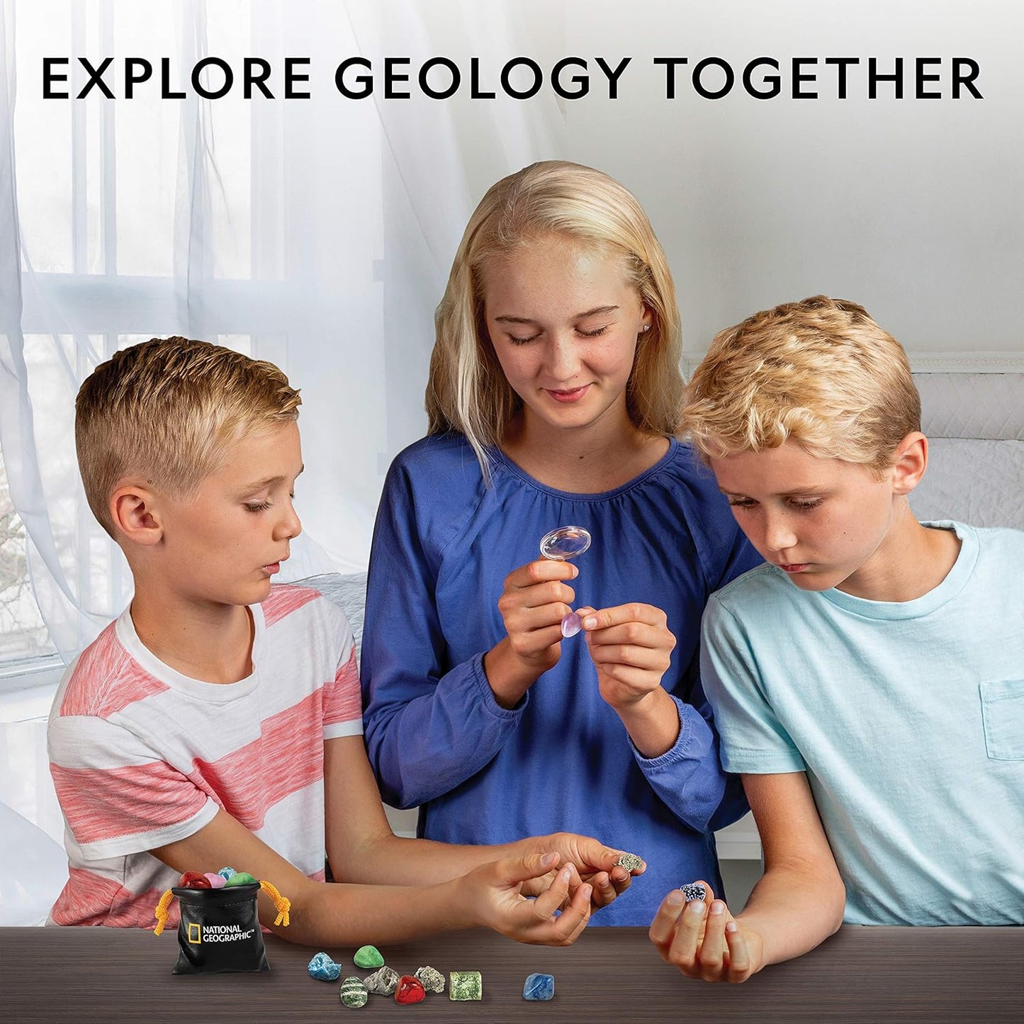 National Geographic Rock & Mineral Collection - 15 Gemstones & Crystals Science Kit for Kids