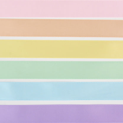 DINDOSAL Pastel Ribbon Set 1 Inch x 60 Yards, 6 Rolls Pastel Rainbow Satin Ribbon for Easter Decor, Spring Decorations, Bridal Shower, Gift Wrapping, Bouquets, Party Supplies and Crafts