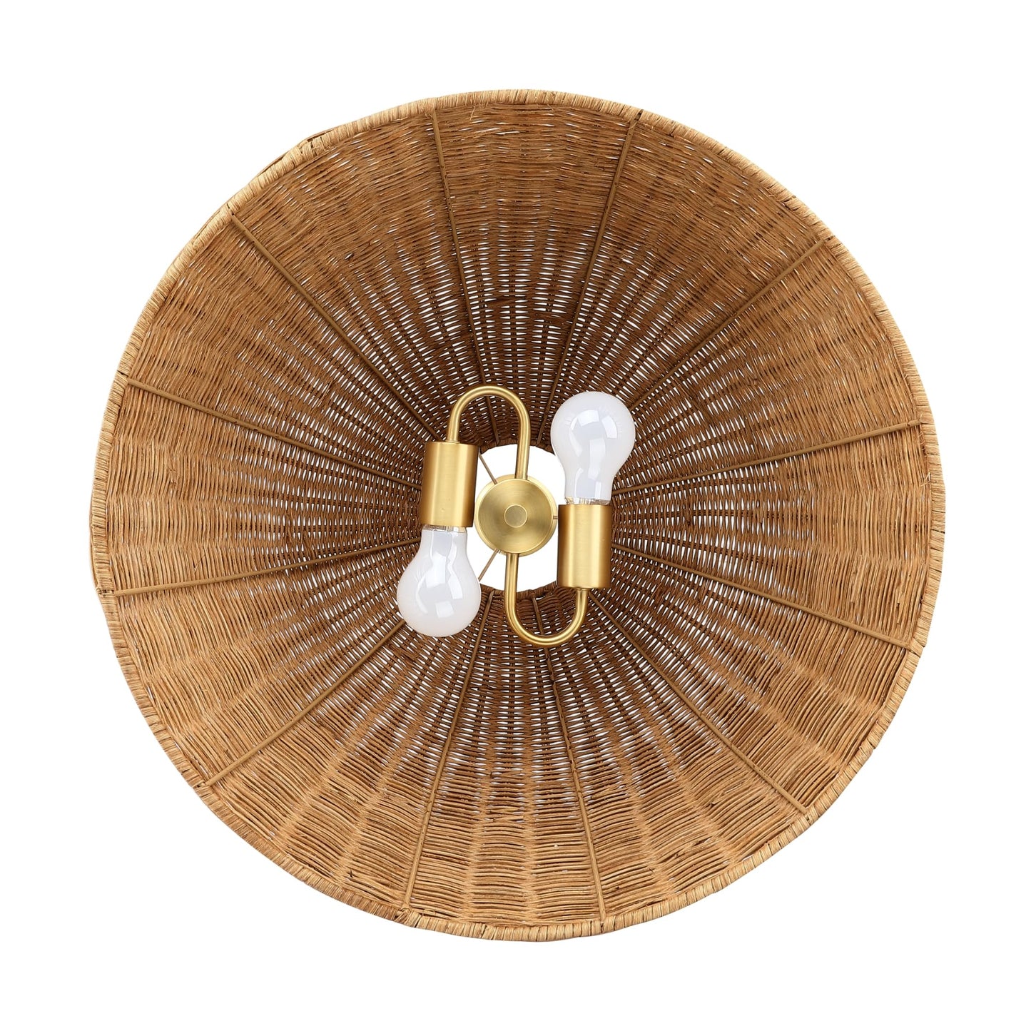 Nathan James Augustine Modern Farmhouse Rattan Pendant Light, Rattan Chandelier Pendant Lamp Shade for Kitchen or Living Room