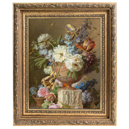 Abtgt 8x10 Canvas Floating Frame, Depth 2cm, Matte Gold Antique Ornate Canvas Frame for Oil Painting Art Prints, Vertical or Horizontal Wall Display, 1 Pack