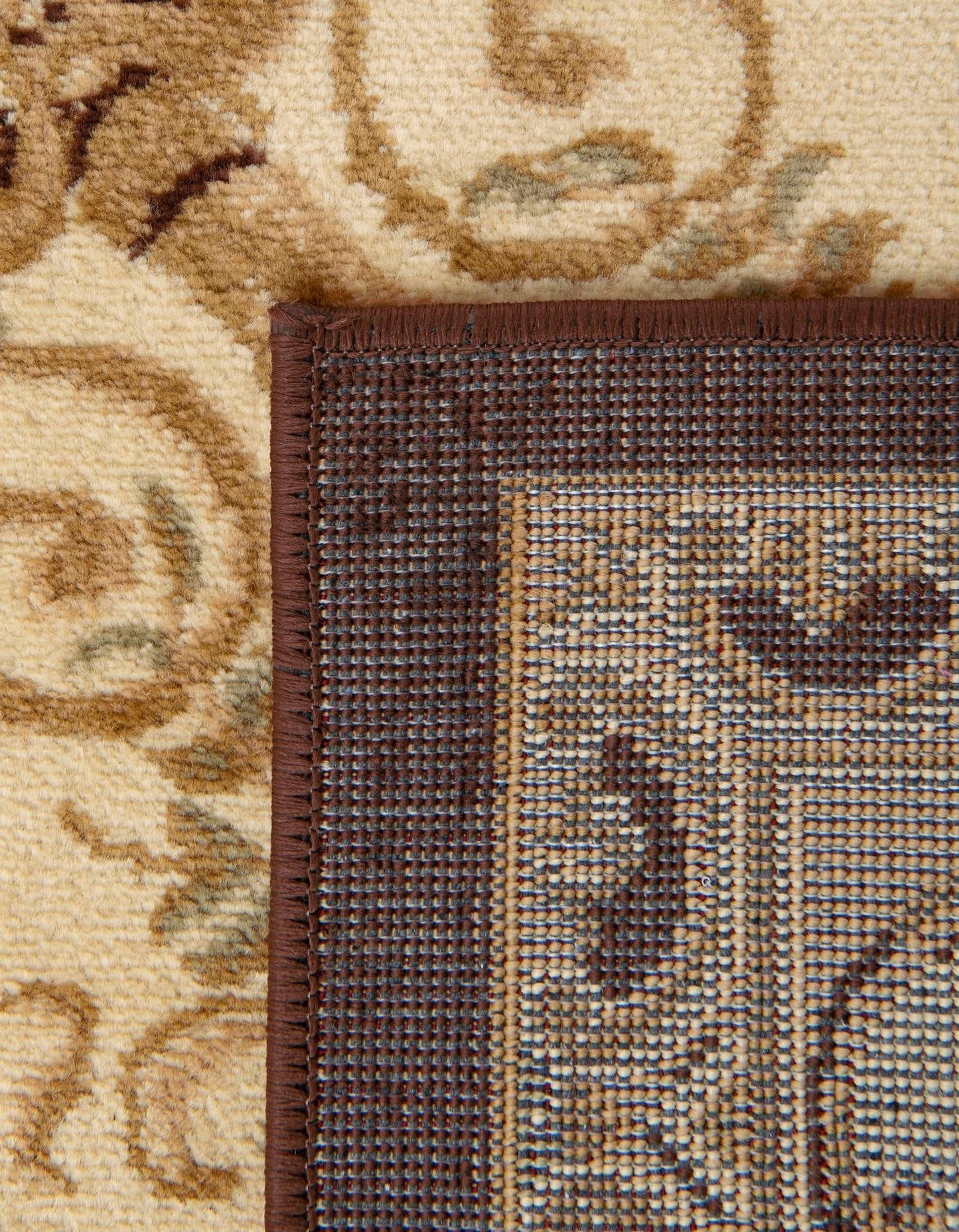 Unique Loom Versailles Collection Traditional Classic Floral Motif Area Rug (10' 0 x 13' 0 Rectangular, Brown/ Ivory)