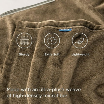 Bedsure GentleSoft Fleece Throw Blanket - Soft, Lightweight Plush Cozy Blanket for Couch & Bed | 50x60 Inches, Camel