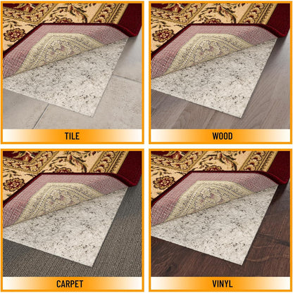 2'7" 7' 1/12 Inch Ottomanson x Non-Slip Rug Pad Gripper Ultra Thin Dual Surface Felt + Rubber Gripper - Safe for All