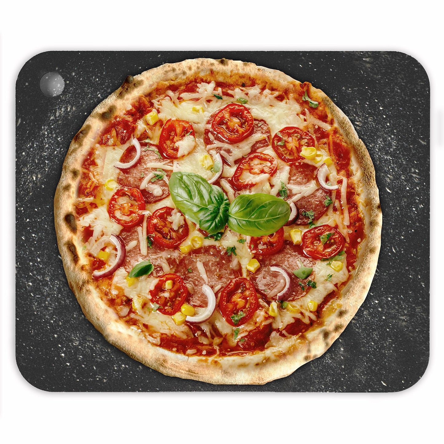 Chef Pomodoro Pizza Steel for Oven 16 Inch 1/4 Inch Thick, Baking Steel for Oven, Grill, Sourdough Bread, Baking Stone for Oven With Lifting Holes 16" X 13.25" (40.6 x 33.6 cm)