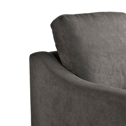 Serta® Armstrong 52" Soft Modern Sofa, Sloped Track Arms, Solid Wood Legs, Easy Assembly, Dream Coil® Comfort, Soft Woven Polyester Fabric, Gray