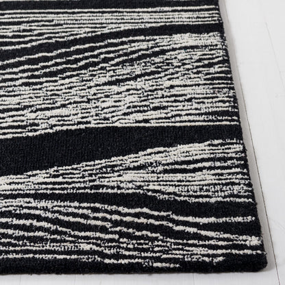 SAFAVIEH Metro Collection 8' x 10' IvoryBlack MET995B Handmade Premium Wool Living Room Dining Bedroom Area Rug
