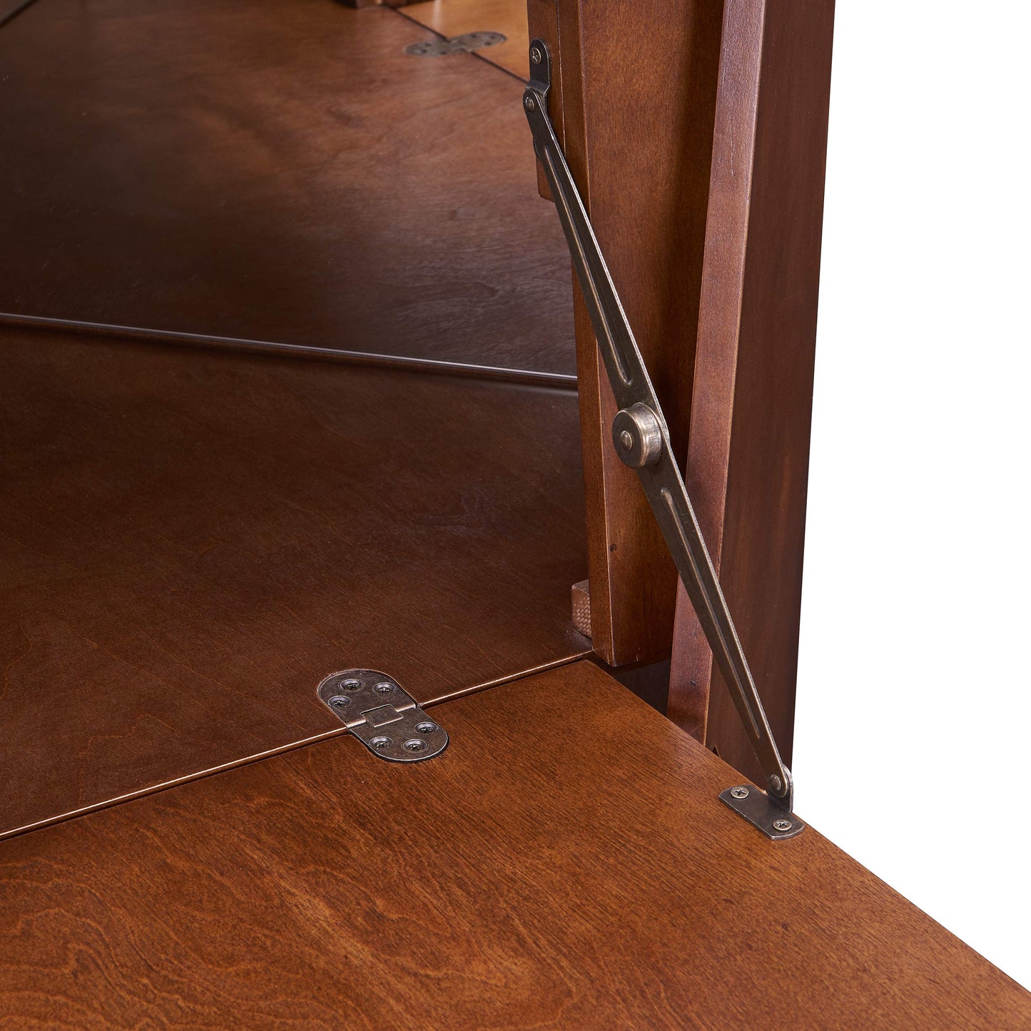 SEI FURNITURE Larson Corner Storage Bar Cabinet, brown.