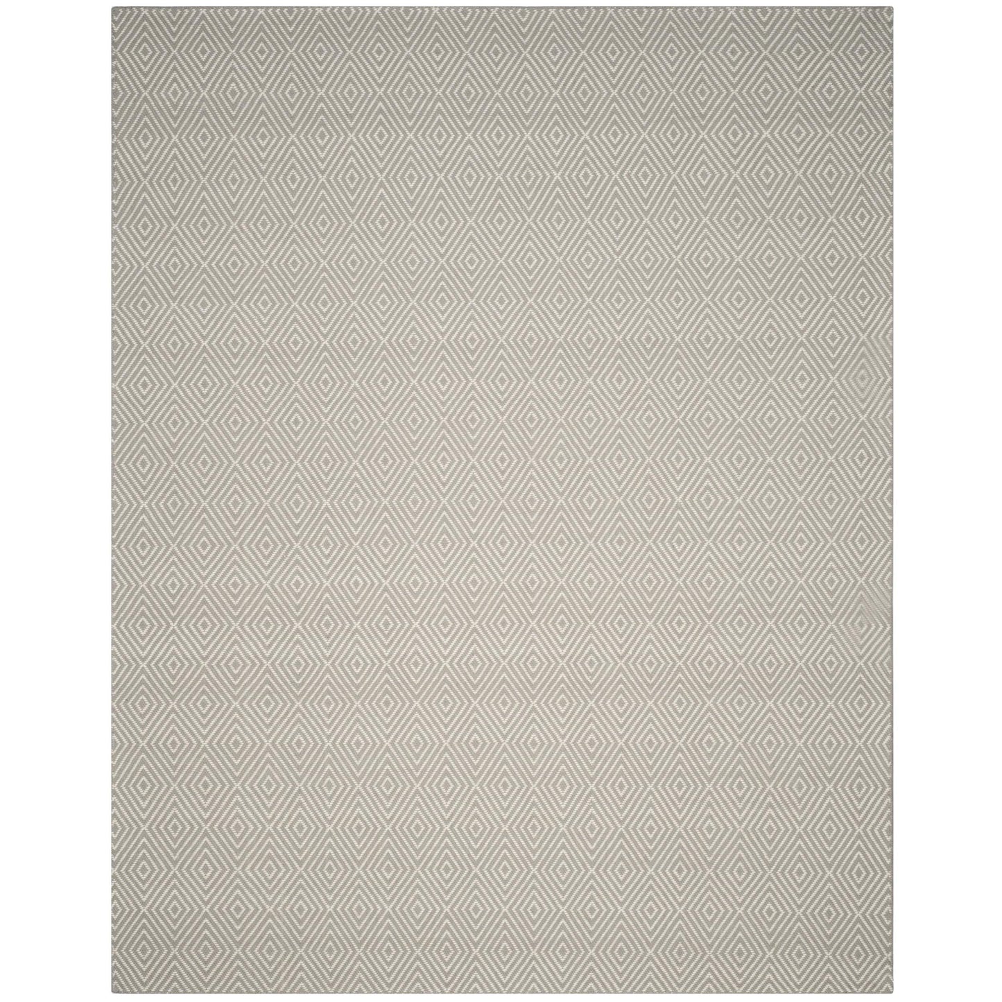 SAFAVIEH Area Rug 8x10 - Wilton Collection - Large - Light Grey & Ivory, Hand-Hooked Wool, Ideal for Living Room, Bedroom, Office, Dining Space (WIL715D)