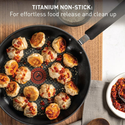 T-Fal Ultimate Hard Anodized Nonstick Fry Pan With Lid 12 Inch, Oven Broiler Safe 400F, Lid Safe 350F, Cookware, Pots and Pans, Kitchen Frying Pans, Skillets, Home, Dishwasher Safe, Onyx