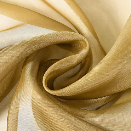 DECOVSUN Brown Gold Ombre Sheer Curtains, Extra Long Tan and Brown Voile Drapes for Girls Kids Room, 2 Panels