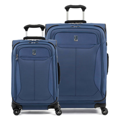 Travelpro Tourlite Softside 2-Piece Set, Expandable Luggage, 4 Spinner Wheels, Lightweight Suitcase, 21" Carry-On, 25" Checked Medium, Blue