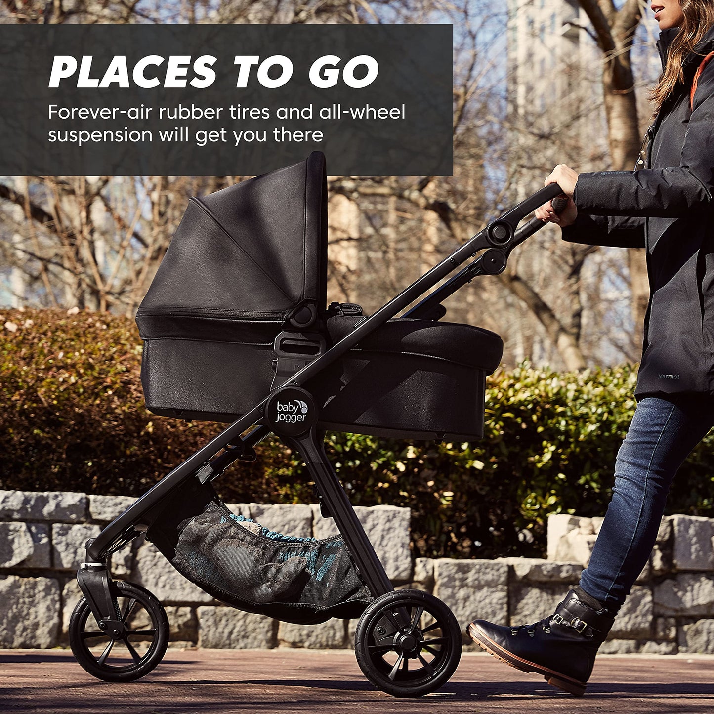 Baby Jogger® City Mini GT2 All-Terrain Lightweight Stroller, Forever Air Tires, One-Hand Fold, All-Wheel Suspension, Baby Stroller with Belly Bar, Leatherette Handlebar, Amazon Exclusive Pike Fashion