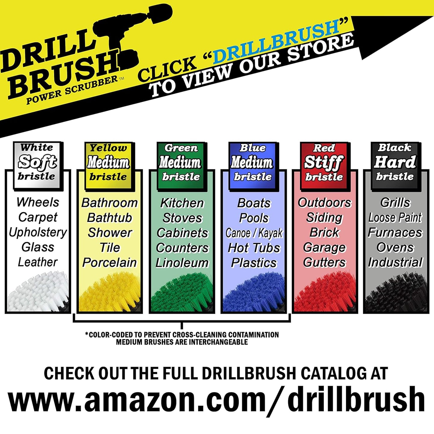 Set Drill Brush Drill Brush Kit Drill Brushes for Cleaning Drill Brush Attachment - Drill Brush - Bathroom Accessories