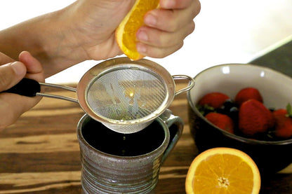Fine Mesh Stainless Steel Mini Tea Strainer, 3 inch, Ideal for Straining Teas and Cocktails