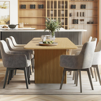 Casaphoria 67" Rectangular Dining Table, Modern Kitchen Table for 4-6, Farmhouse Style Large Table, Easy Assembly for Living Room, Kitchen, Bar, Natural Wood