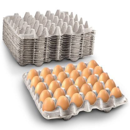 Biodegradable Pulp Fiber Egg Flats - 15 Pieces for Storing up to 30 Large or Small Eggs/Egg Crates That Make a Great Home for Roach Colony by MT Products