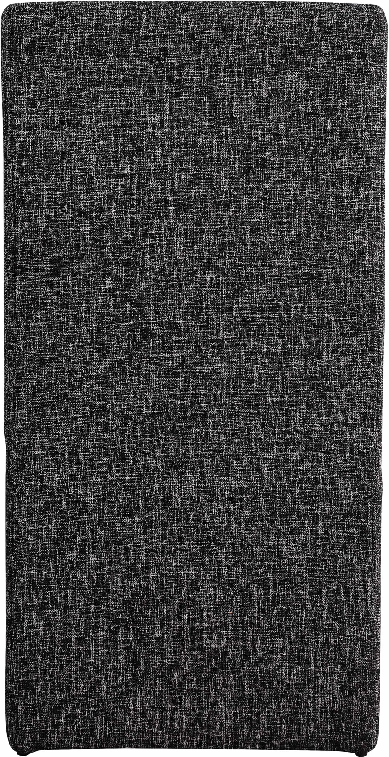 Meridian Furniture 751Black-C Benson Collection Art Deco Dining Chair with Rich Black Linen Textured Fabric Upholstery, Fabric with Weave, Iron Inner Frame, 18.5" W x 22.5" D x 35" H, Black, Set of 2