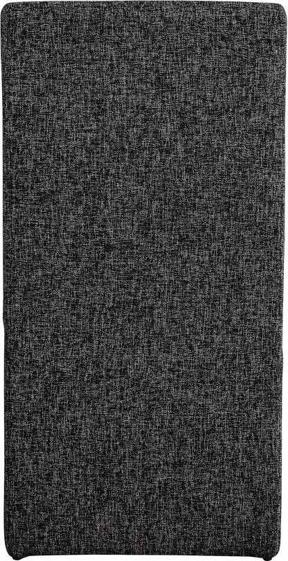 Meridian Furniture 751Black-C Benson Collection Art Deco Dining Chair with Rich Black Linen Textured Fabric Upholstery, Fabric with Weave, Iron Inner Frame, 18.5" W x 22.5" D x 35" H, Black, Set of 2