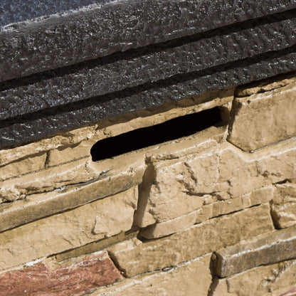 Christopher Knight Home Chesney Stone MGO Fire Column - 40,000 BTU, 19.5", Natural Stone