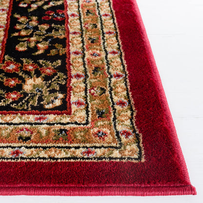 SAFAVIEH Area Rug 8x11 - Lyndhurst Collection - Large - Red & Black, Traditional Oriental Design, Non-Shedding & Easy to Clean, Ideal for Living Room, Bedroom, Dining Space (LNH331B)