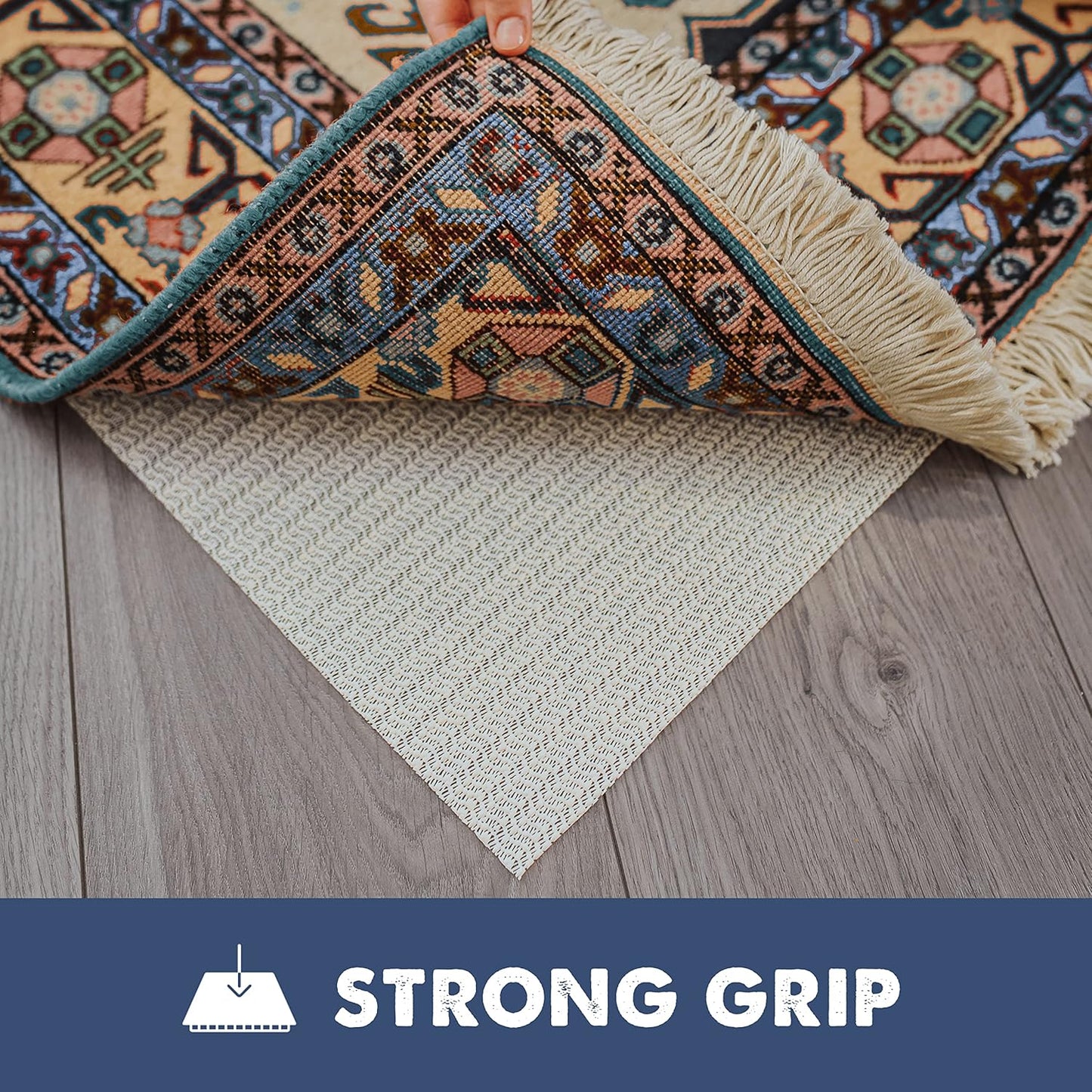 Slip-Stop Rug Grip Natural Premium Non-Slip Rug Pad Gripper, 2X3 FT for Hardwood Floors & Any Hard Surface
