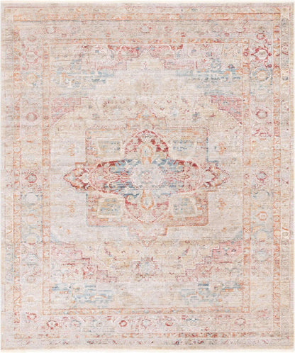 Unique Loom Noble Collection Area Rug - Victoria (8' x 10' Rectangle, Multi/Beige)