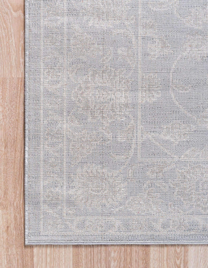 Unique Loom Boston Collection Area Rug - Floral (7' 10" x 10' Rectangle, Gray/ Ivory)