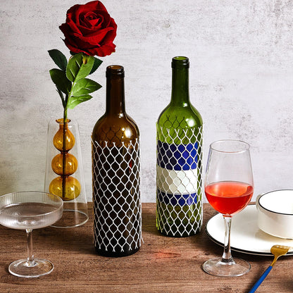 Boao 1000 Pcs Wine Mesh Liquor Bottles Protector Sleeves 7.8 Inch PE Net Wine Bottle Protector for Travel Glass Liquor Bottle Sleeves, Keep Bottles Safe While Traveling, White