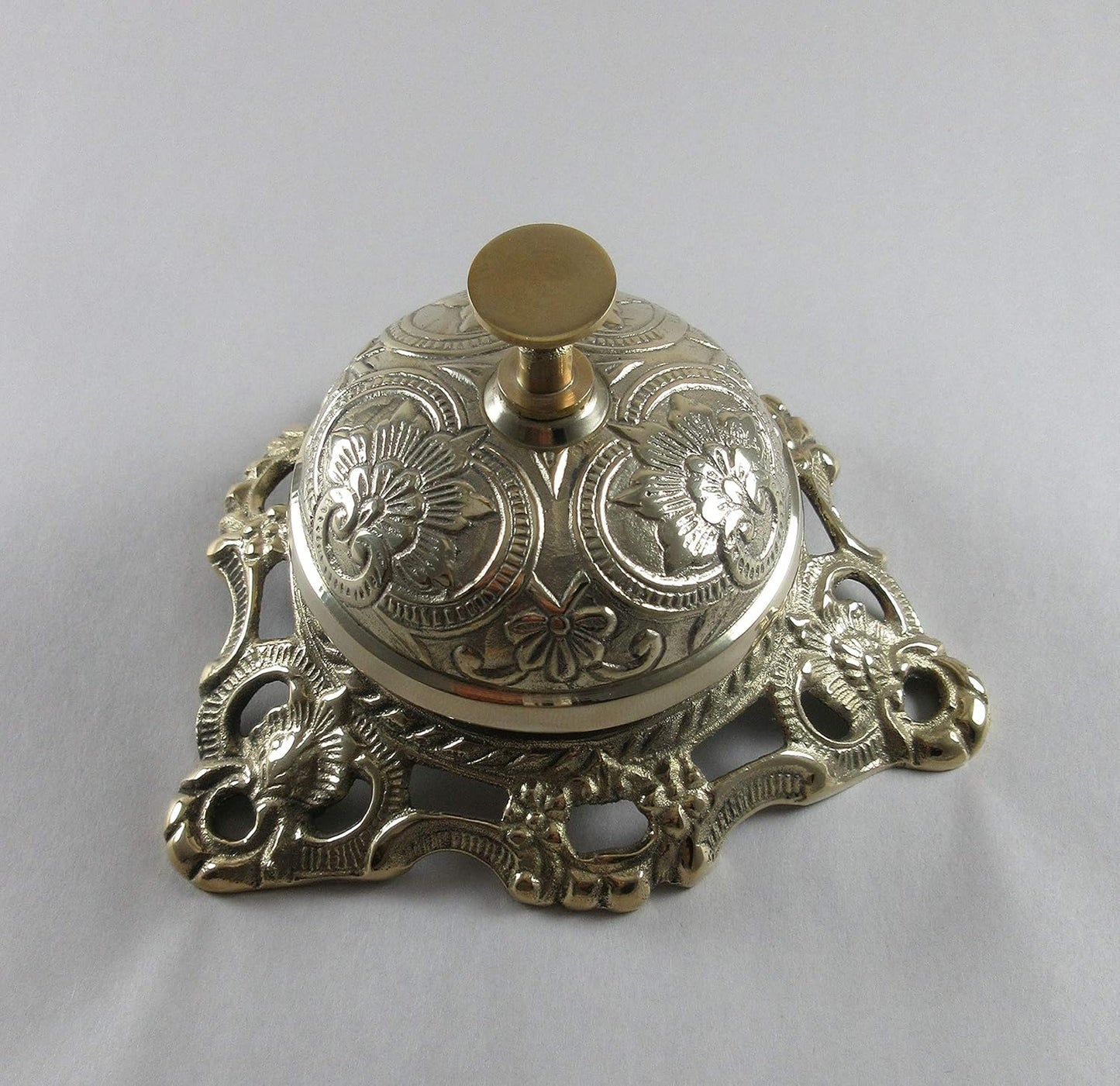 Upper Deck Ornate Solid Brass Hotel Counter Bell