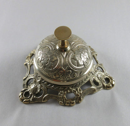 Upper Deck Ornate Solid Brass Hotel Counter Bell