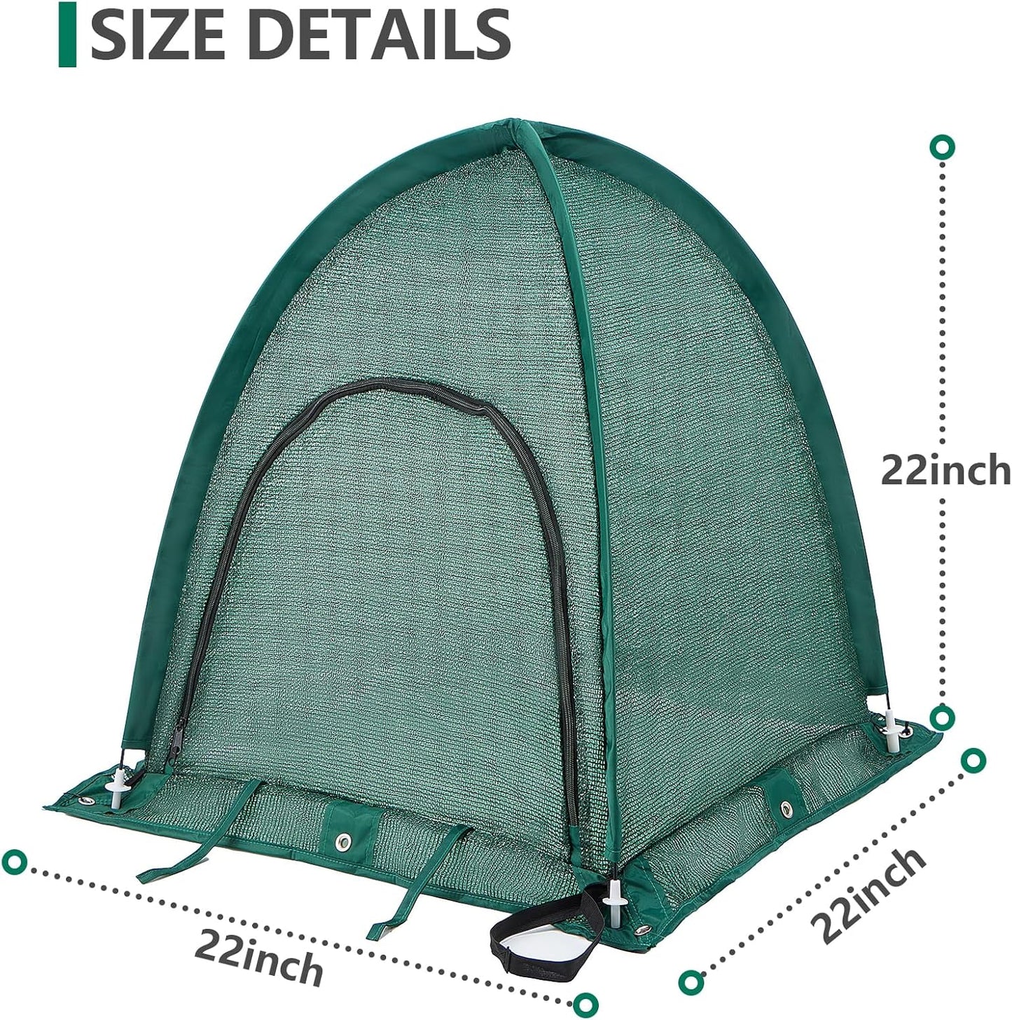 2 Pack, 80% 22" 22" 22" Plant Shade Tent Pop Up Sun Shade Cover for Outdoor Plants, Portable Sun Protection Tent