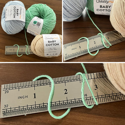 HobbyMia Baby Cotton Blend Yarn – Soft Sport Weight Yarn for Crochet & Amigurumi - 50g/180yds - 60% Cotton 40% Acrylic - Ideal for Baby & Knitting Proj. & 10 Stitch Markers(Mustard Yellow, 4 Balls)