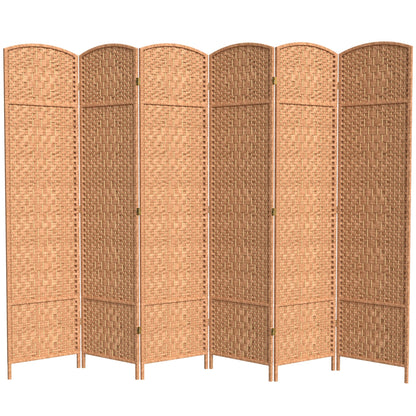 Red Lantern 7 ft. Tall Diamond Weave Room Divider - Natural - 6 Panels